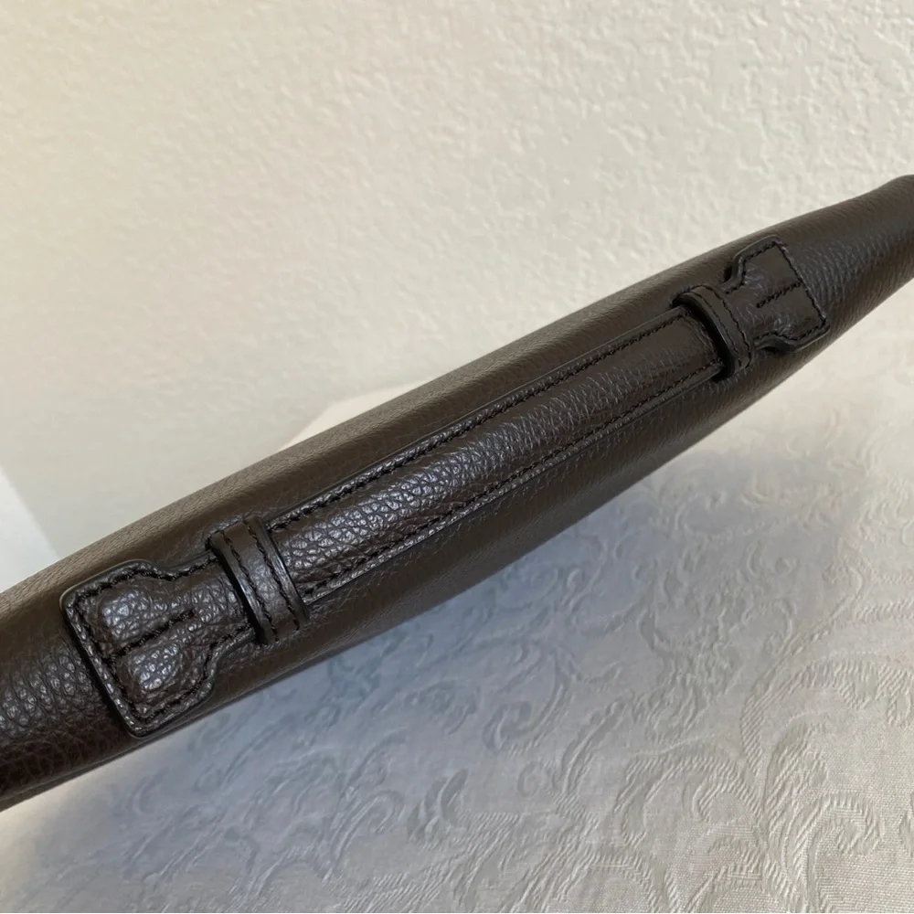 Serapian brown Leather Document laptop Case